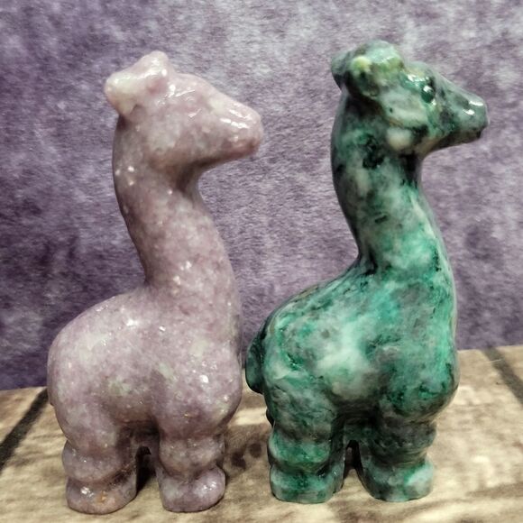 Lepidolite & Jade Baby Giraffe - Picture 4 of 14